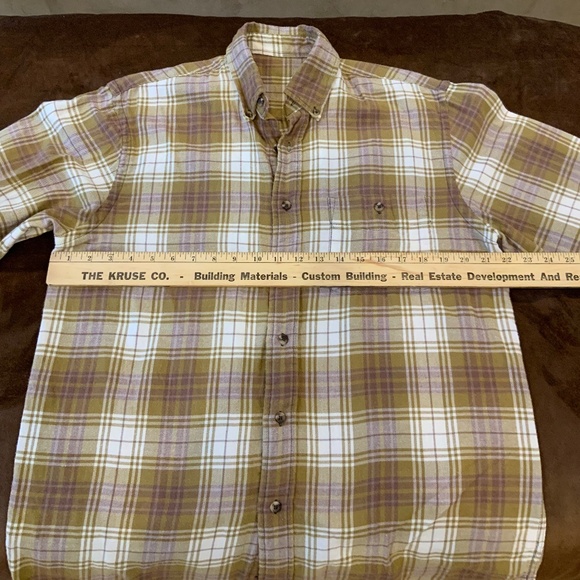 Plaid Green Purple Flannel Alpine Outdoor Adventure Cabincore Cottagecore - Picture 3 of 5